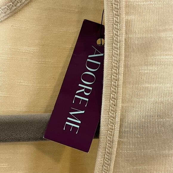 Victoria’s Secret Adore Me Havyn Bodysuit Oatmeal Cream Size Small Scoop Neck - Picture 10 of 13